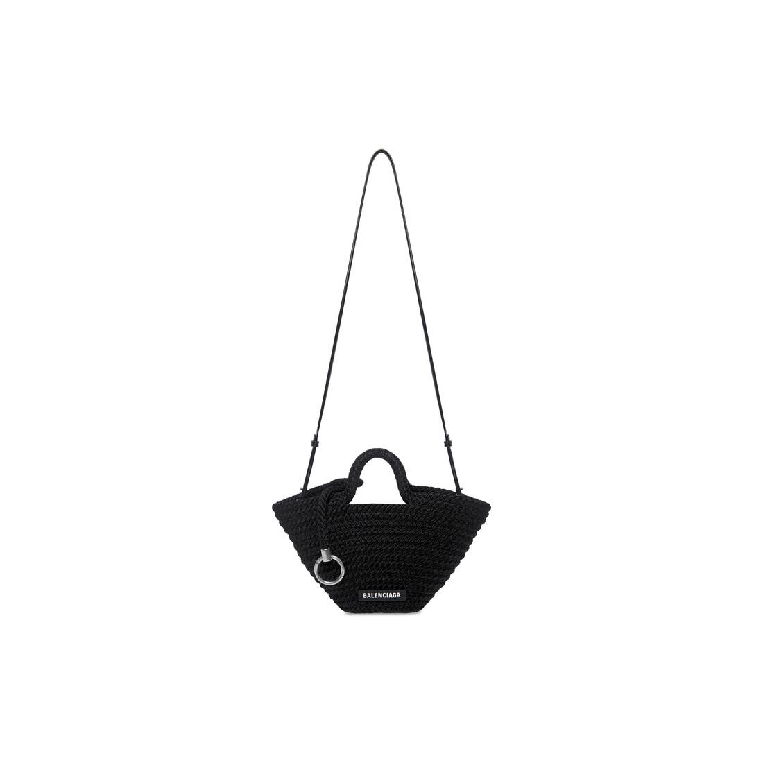 Women's Ibiza Mini Basket With Strap in Black - 8