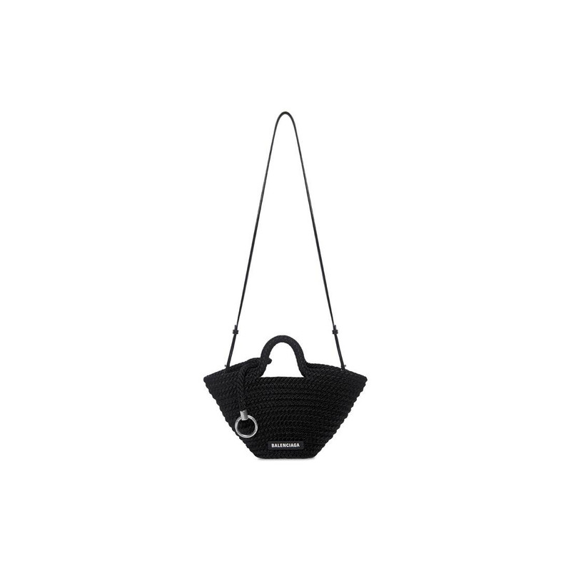 Women's Ibiza Mini Basket With Strap in Black 8