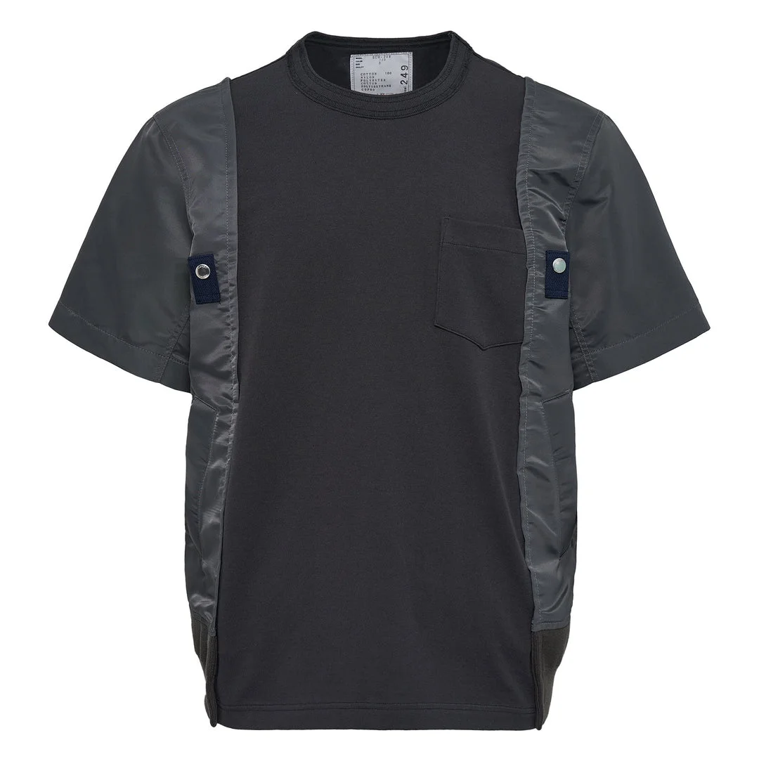 Nylon Twill X Cotton Jersey T-Shirt - 1