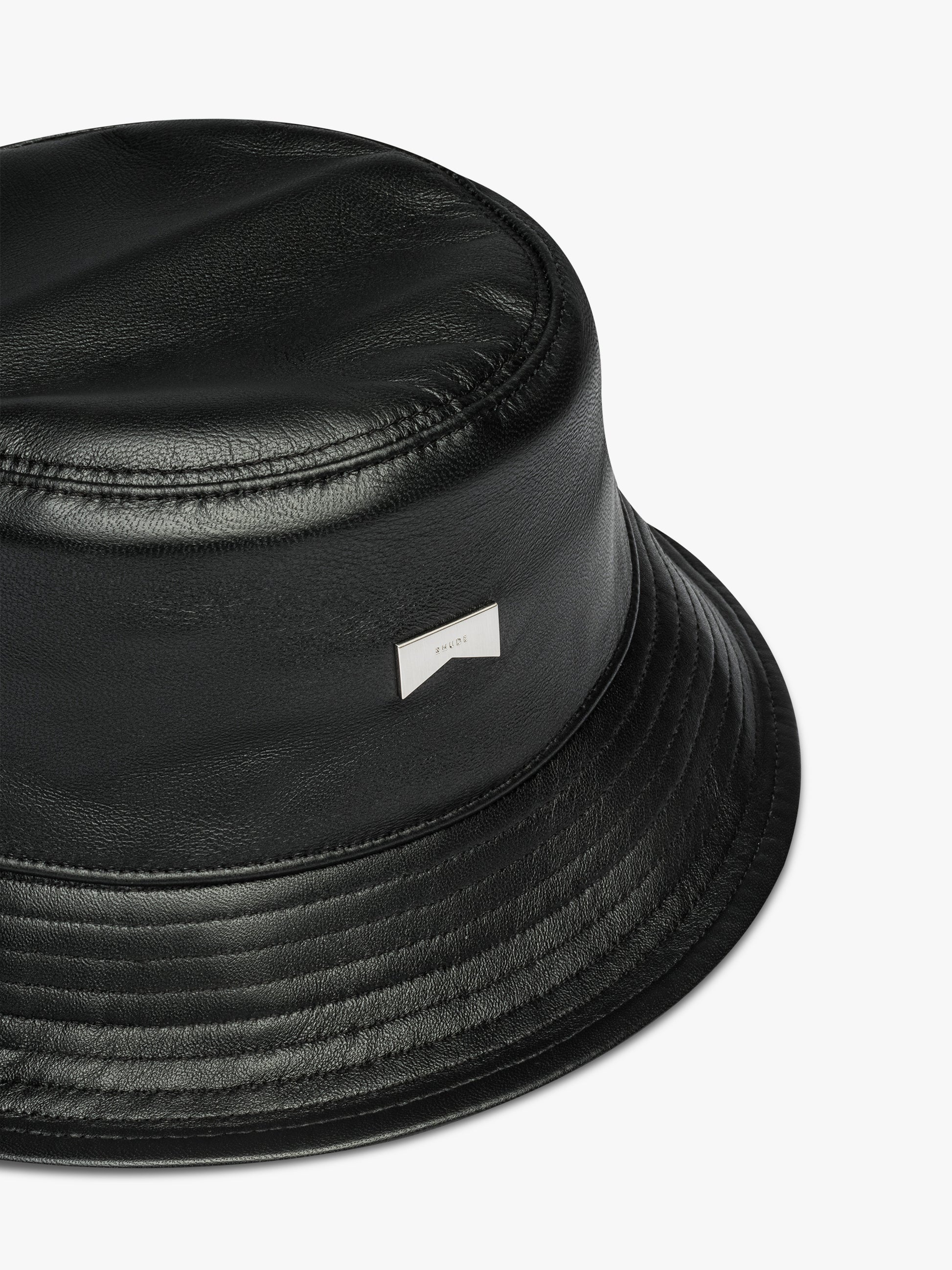 LEATHER BUCKET HAT - 3