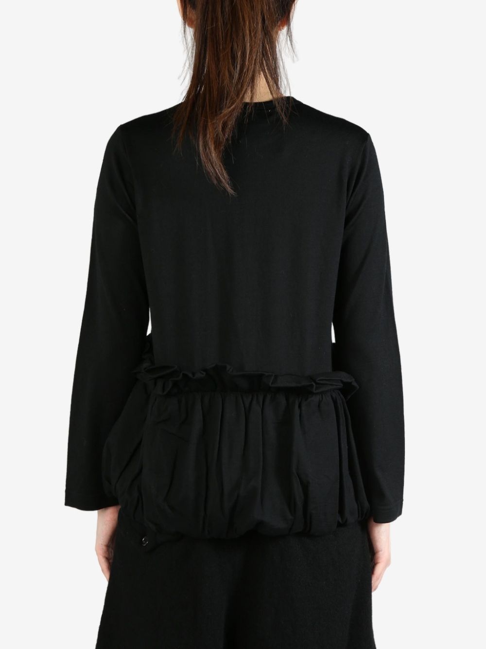 draped hem blouse - 3