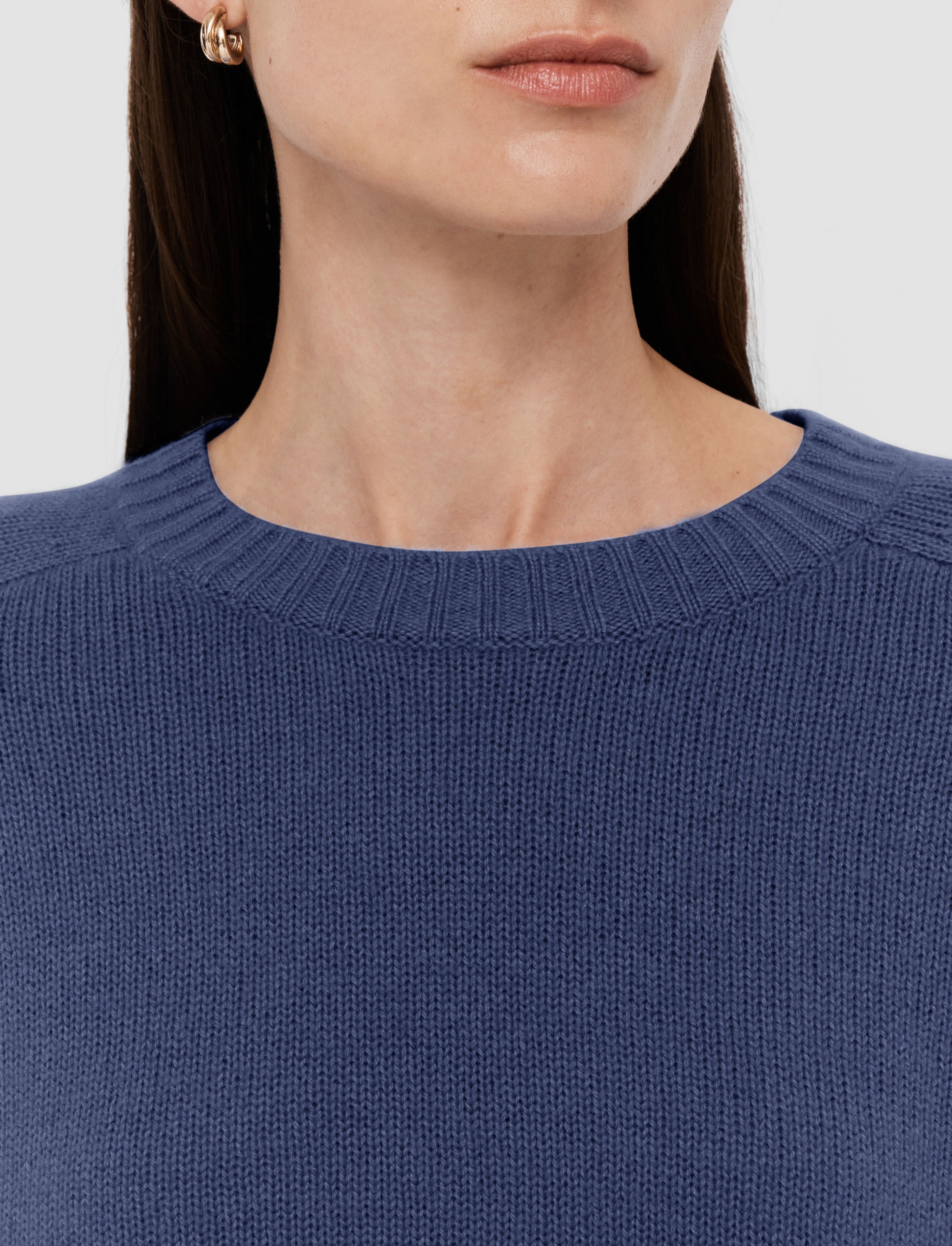 Open Cashmere Round Neck Jumper - 5