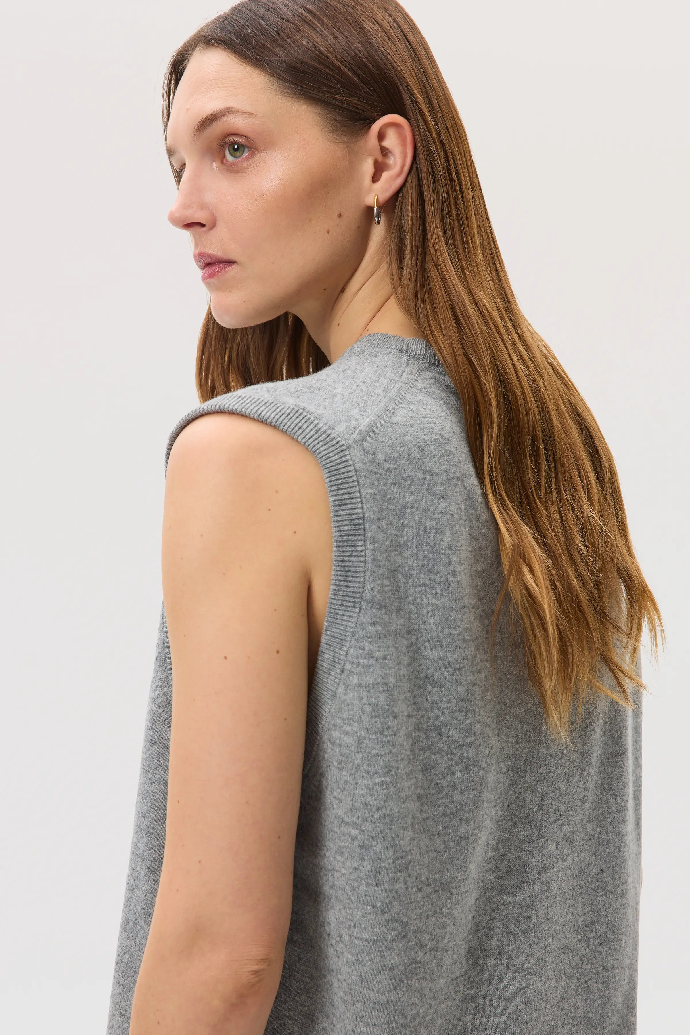 Grey Cashmere Tank - 7