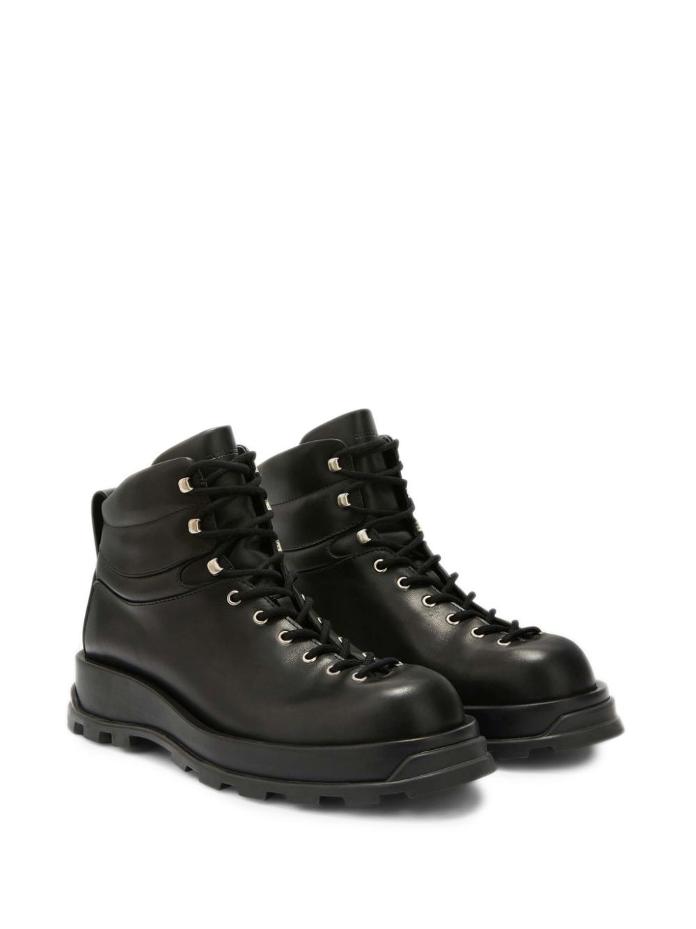 lace-up leather ankle boots - 2