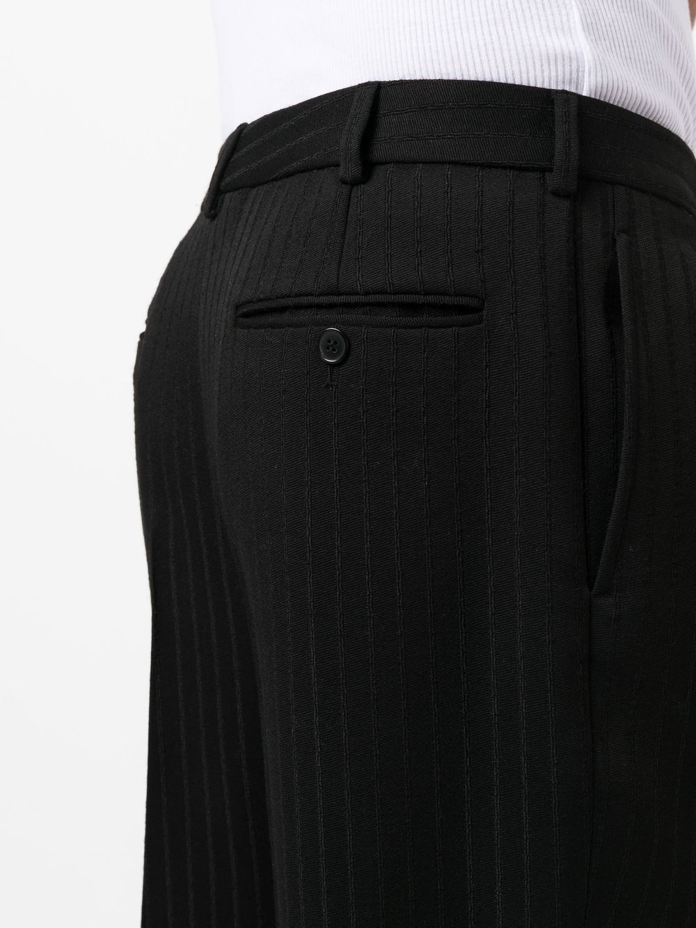 pinstripe straight-leg trousers - 5