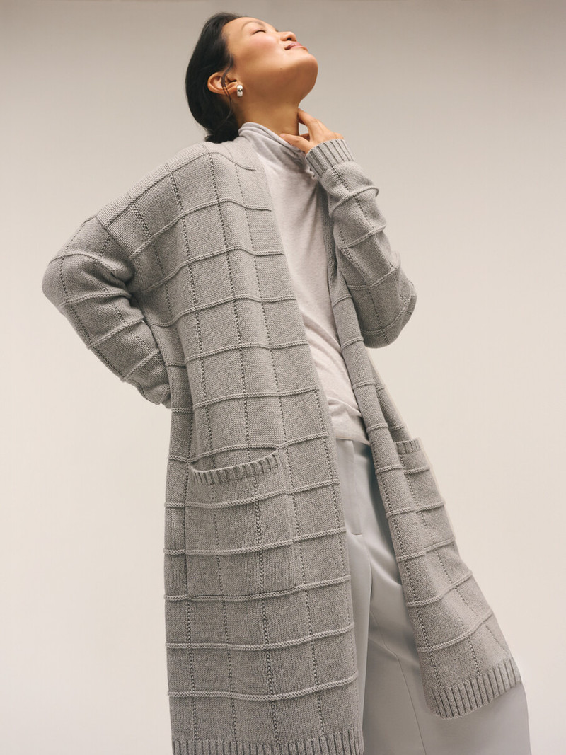 Cotton & Recycled Cashmere Long Cardigan 7