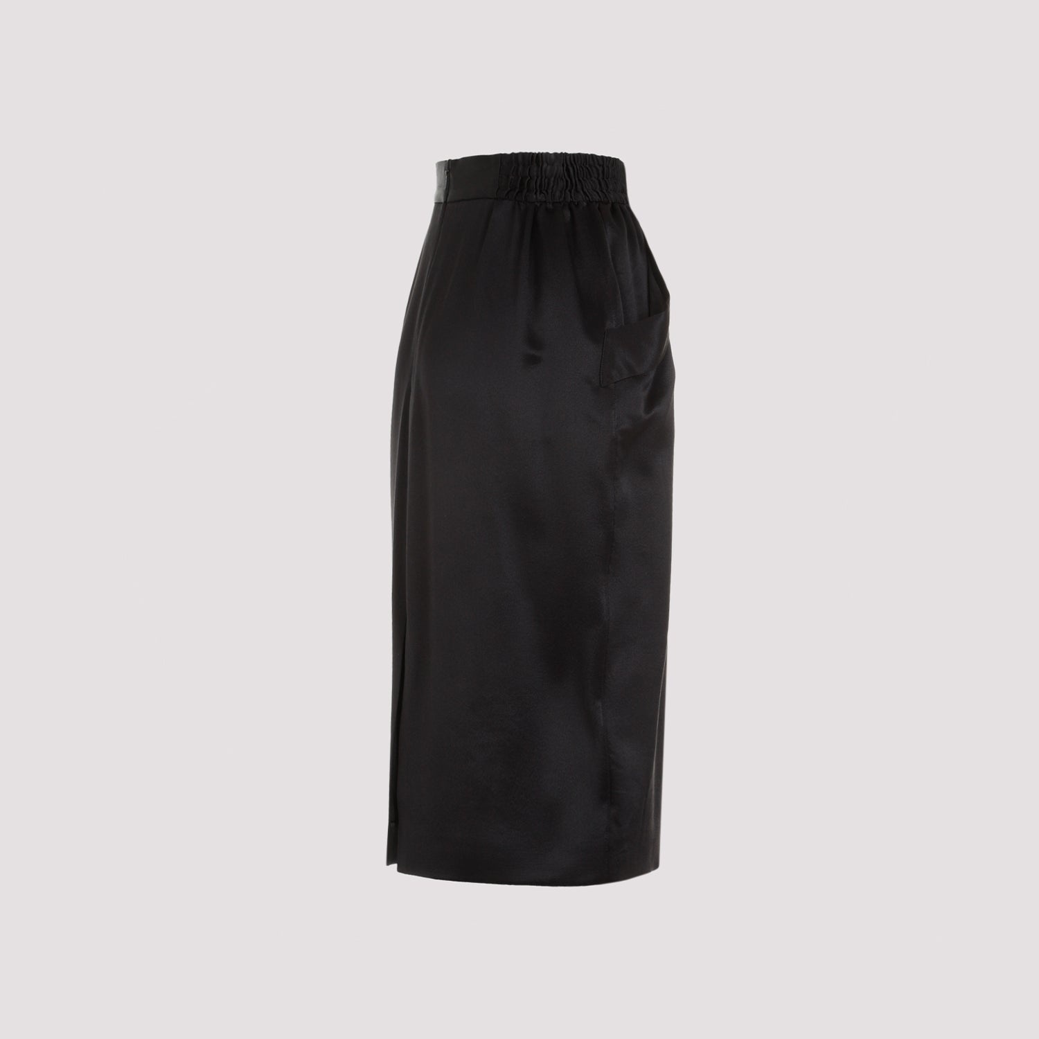 Saint Laurent Women Saint Laurent Silk Midi Skirt - 3