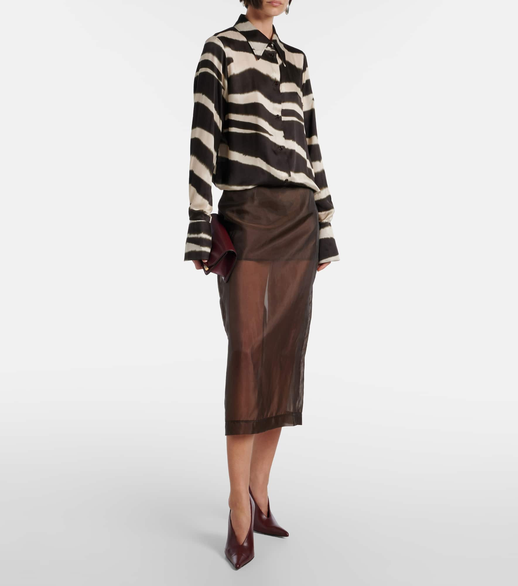 Printed satin shirt - 2