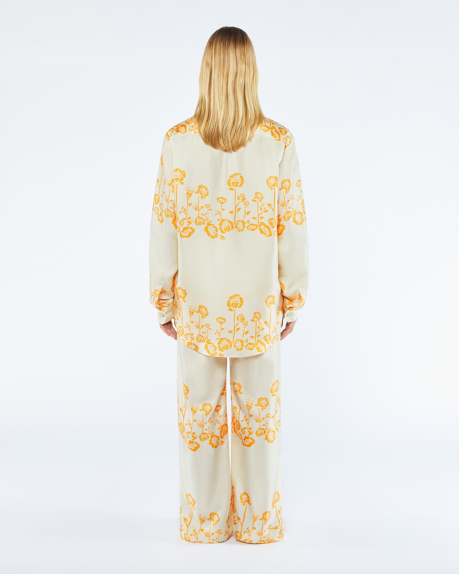SABRIN - Printed twill silk shirt - Blockwood floral - 3