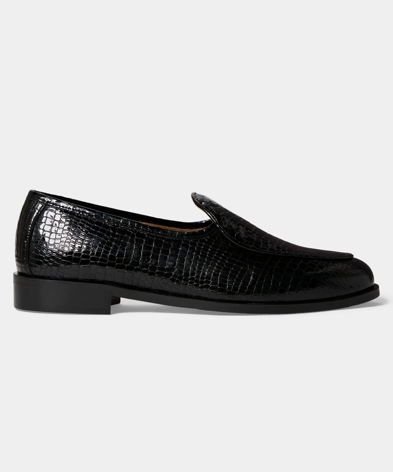 Jacques Solovière Leather Croc Stamp Loafer - 1