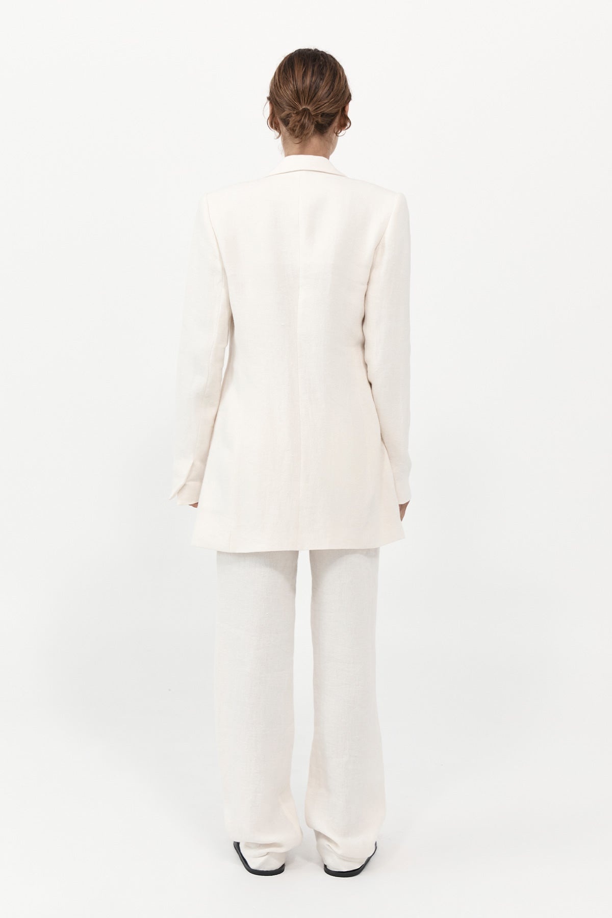 Raw Edge Blazer - Ivory - 5