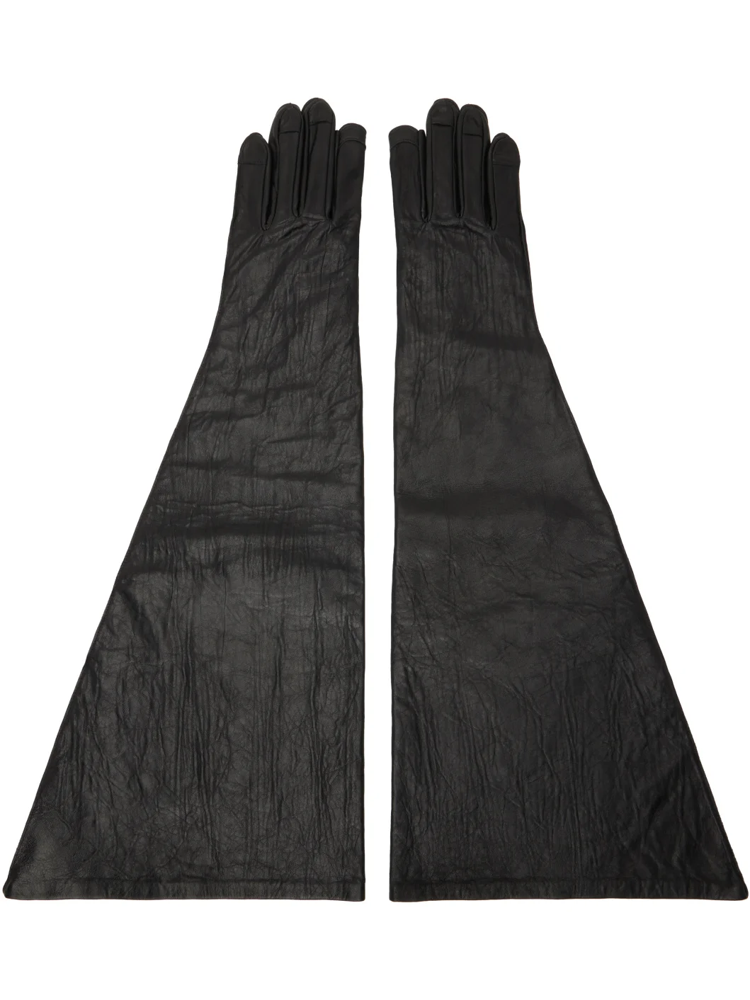 Black Tower Cuffed Long Gloves - 1