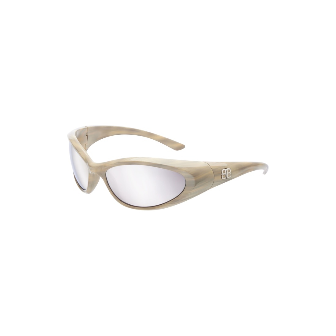Sporty B Round Af Sunglasses  in White - 4
