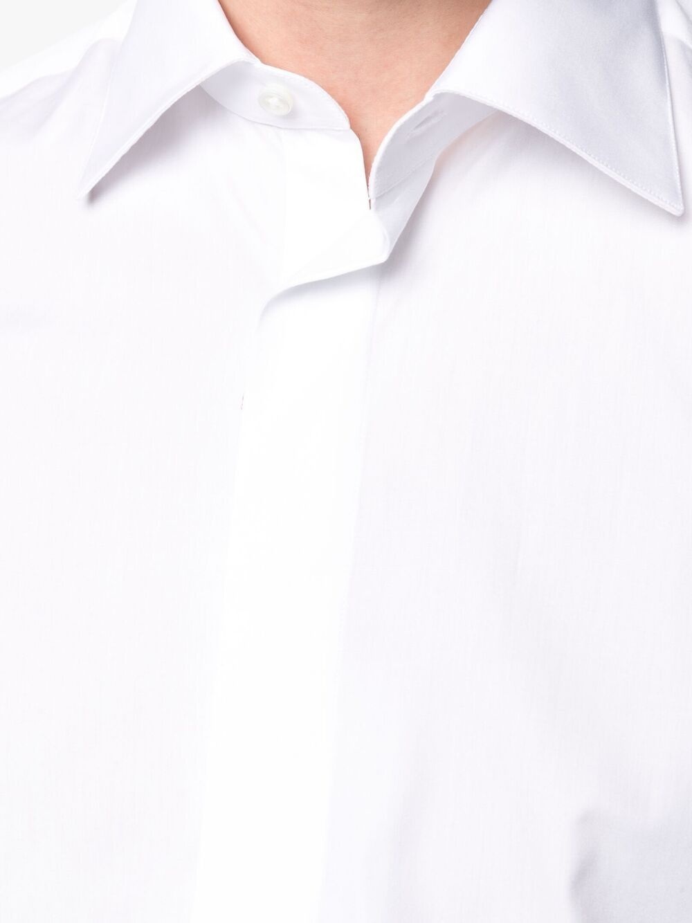 pointed collar slim-fit shirt - 5