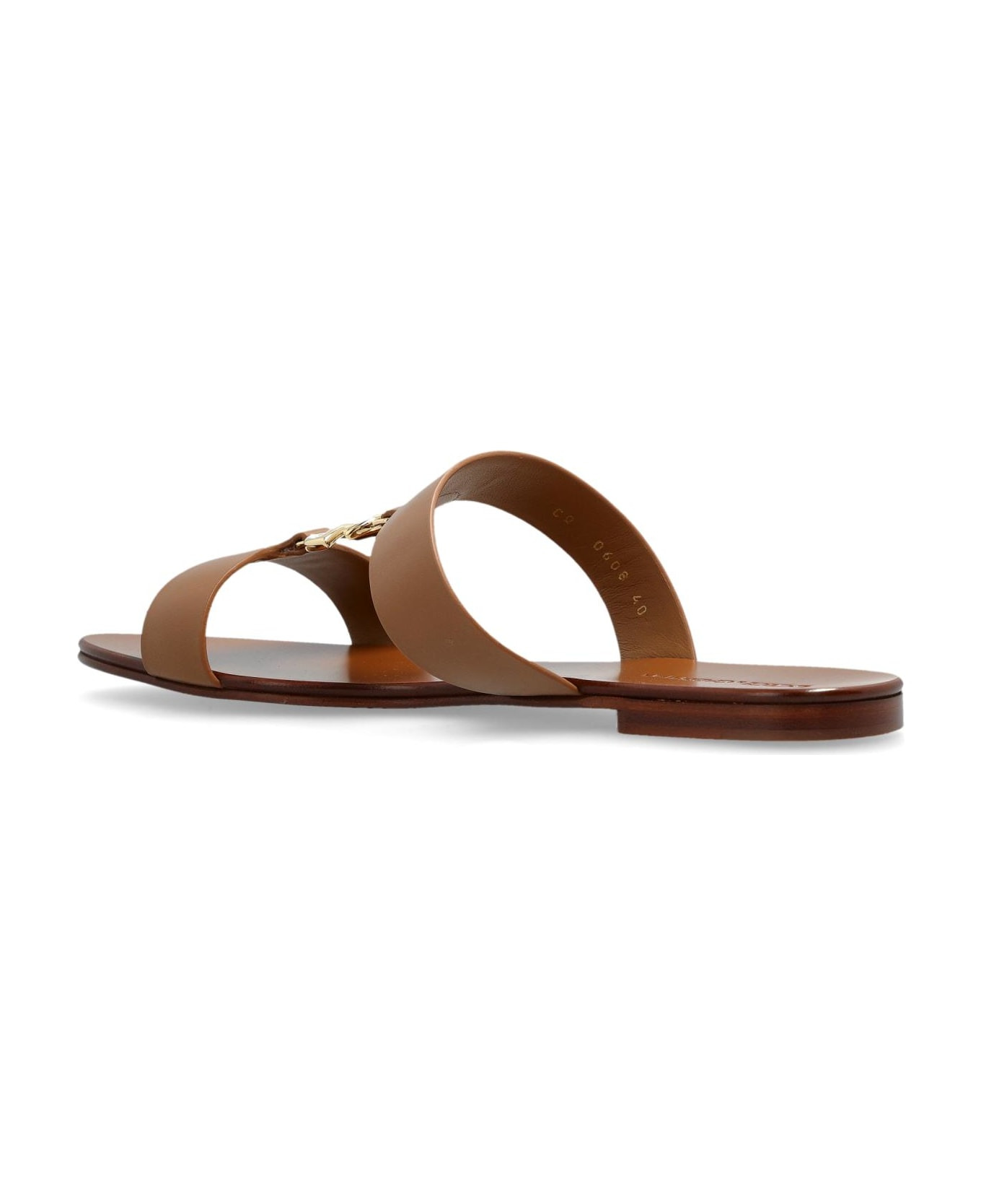 Dolce & Gabbana Leather Slides With Logo-shaped Appliqué - 5