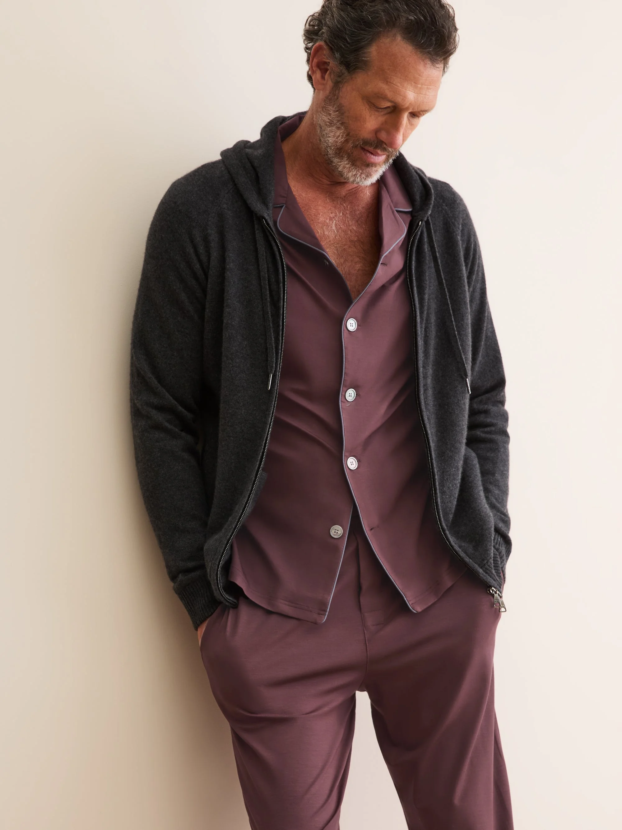 Men's Pajamas Basel Micro Modal Stretch Mahogany Brown - 1