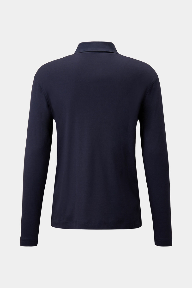 BOGNER Mika Longsleeve polo shirt in Navy blue outlook