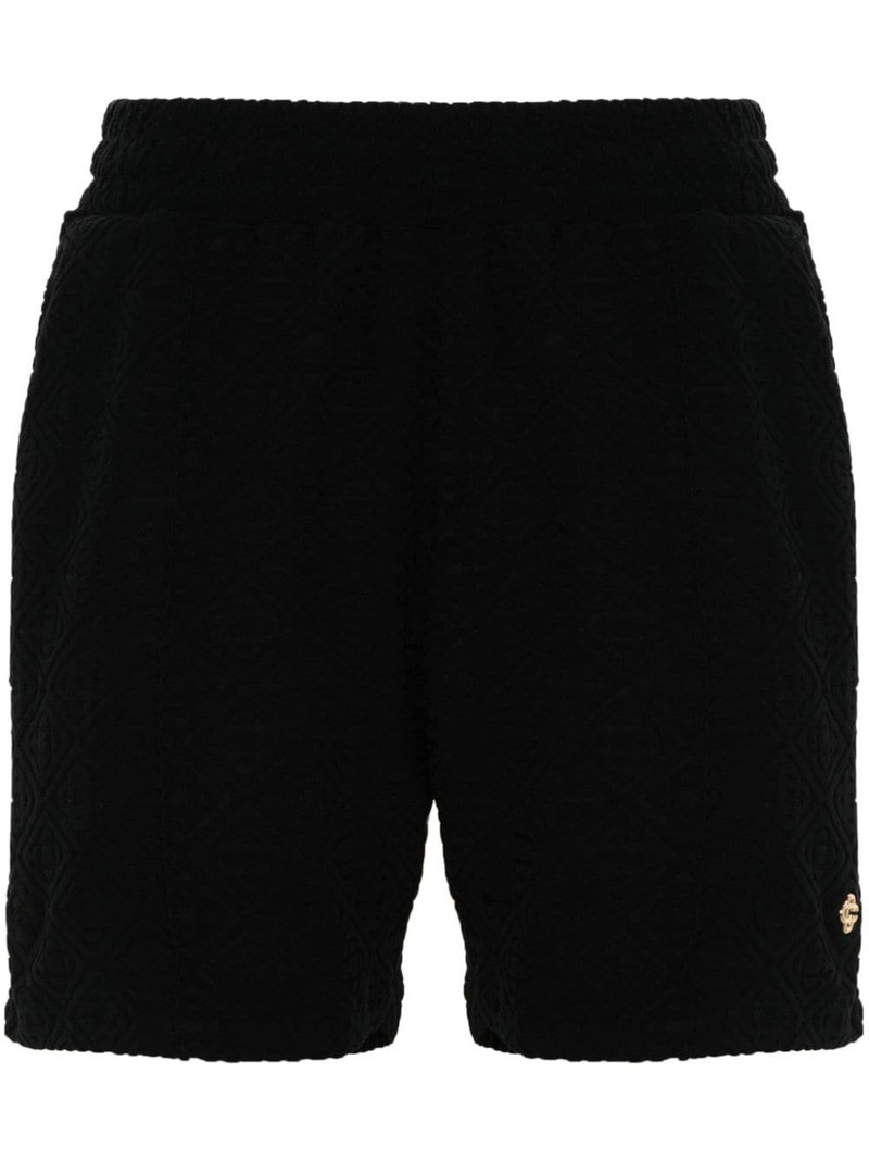 monogram-pattern track shorts 1