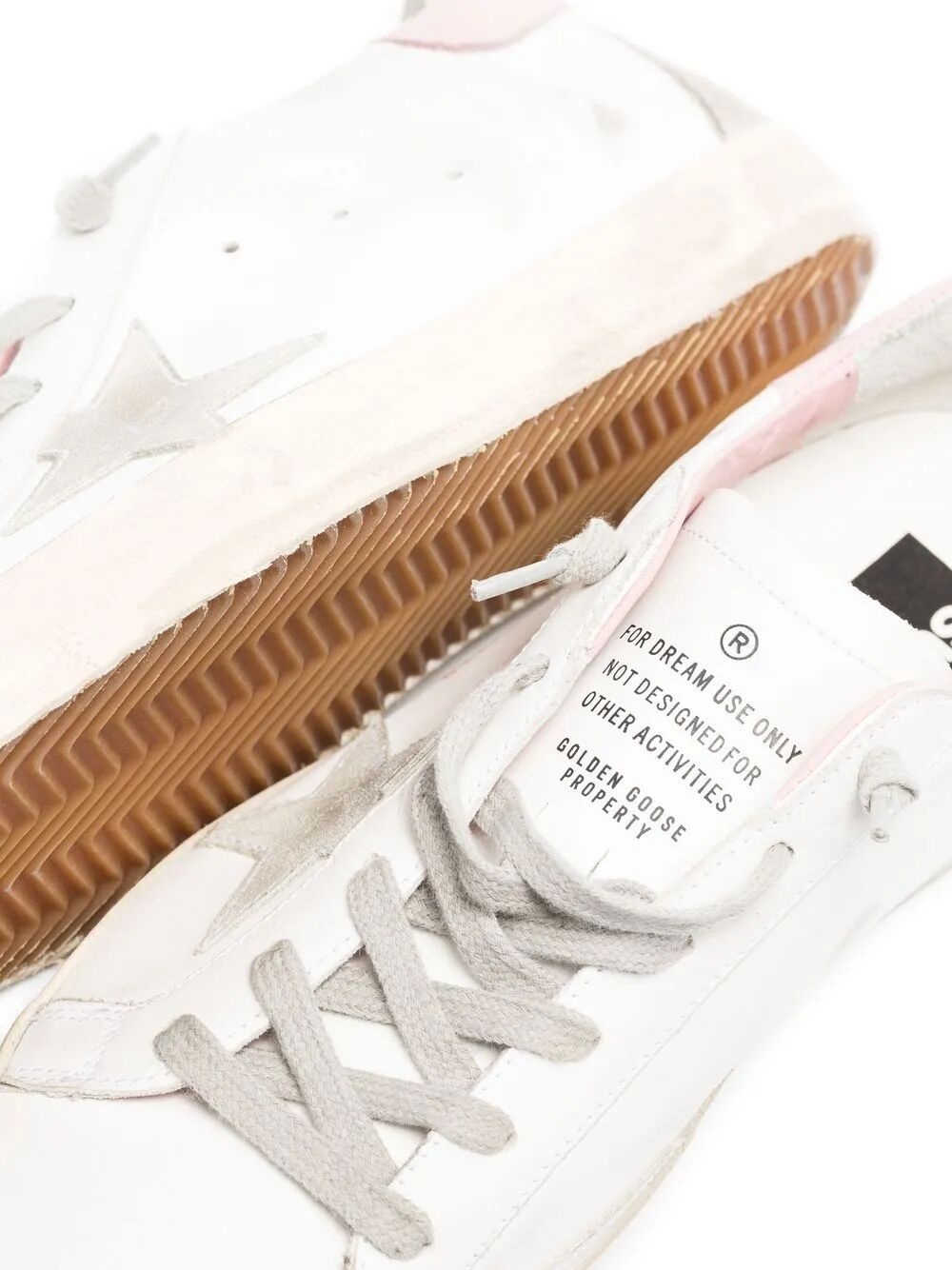 Golden Goose Women Super-Star Leather Upper And Heel Suede Star And Spur Cream Sole - 3