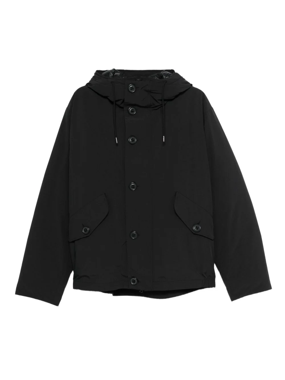 hooded buttoned jacket - 1