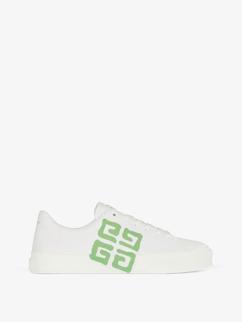 TAG EFFECT 4G PRINT와 LEATHER에 있는 도시 항구 SNEAKERS - 1