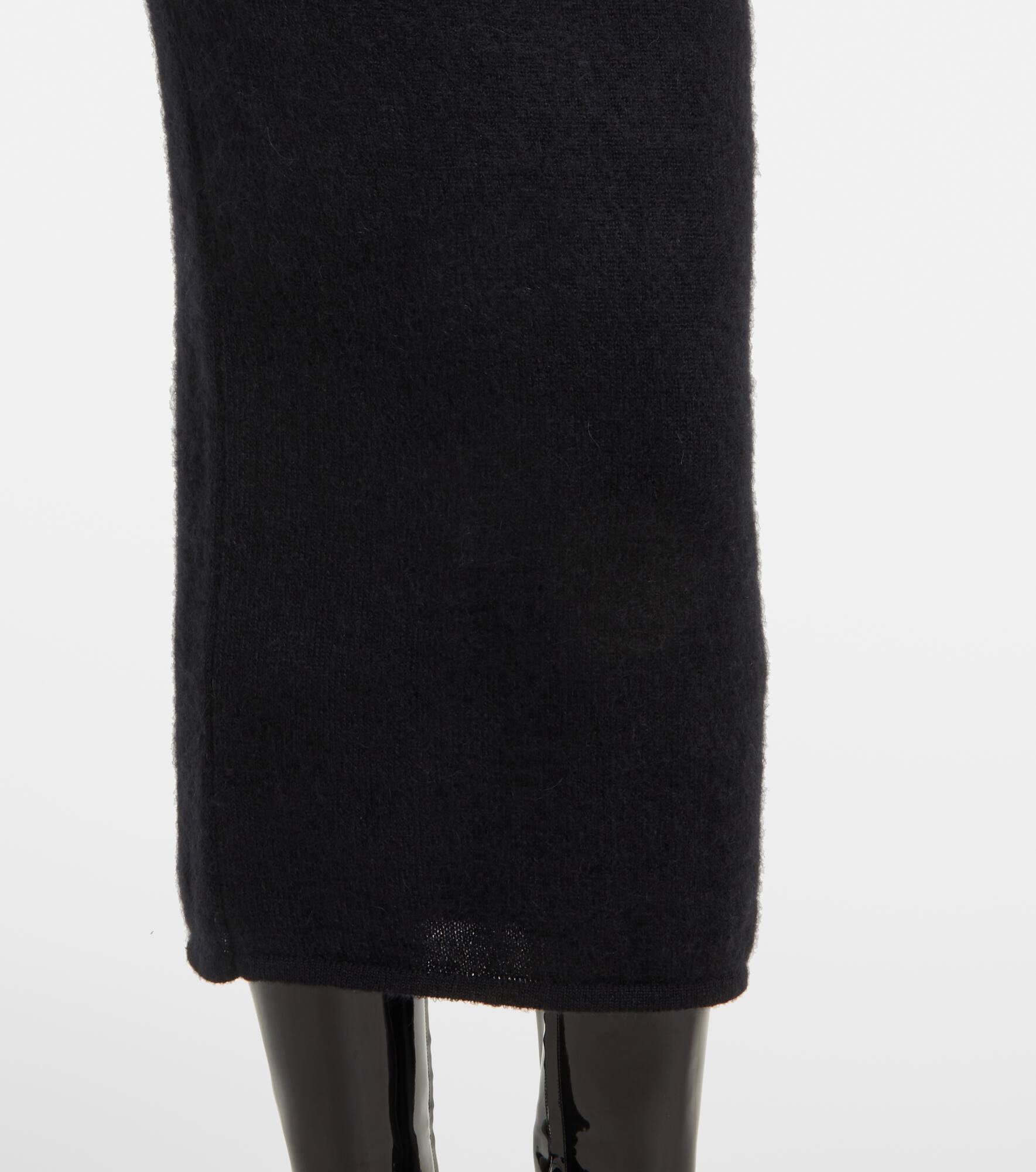 Halterneck mohair-blend maxi dress - 5
