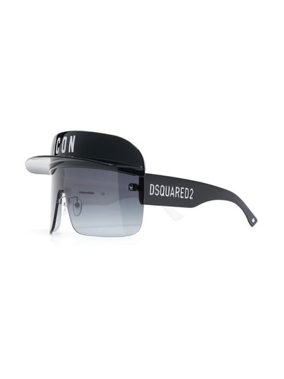 DSQUARED2 logo print oversized sunglasses outlook