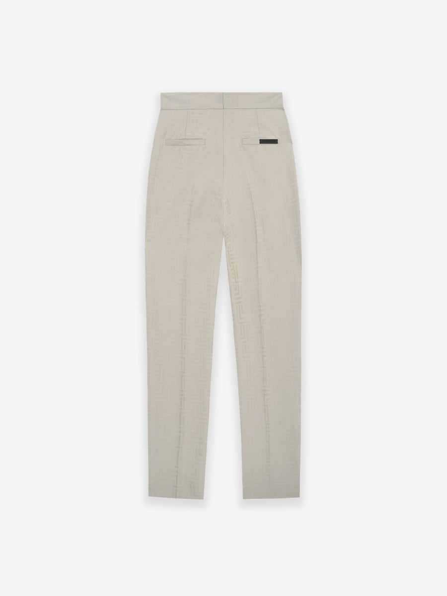 Wool Jacquard Tapered Trouser - 2