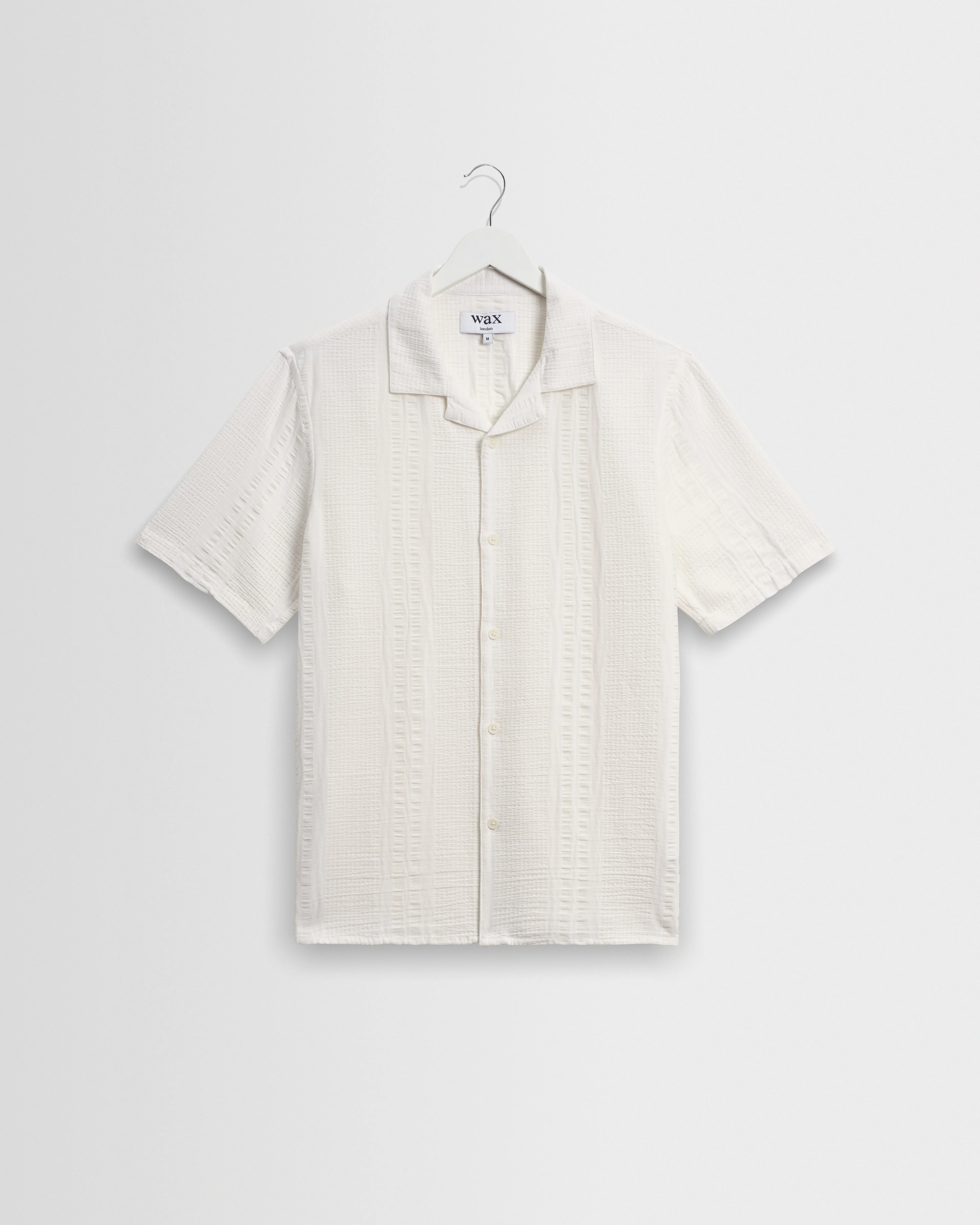 Didcot - Ecru Double-Weave Seersucker Short-Sleeve Shirt - 1