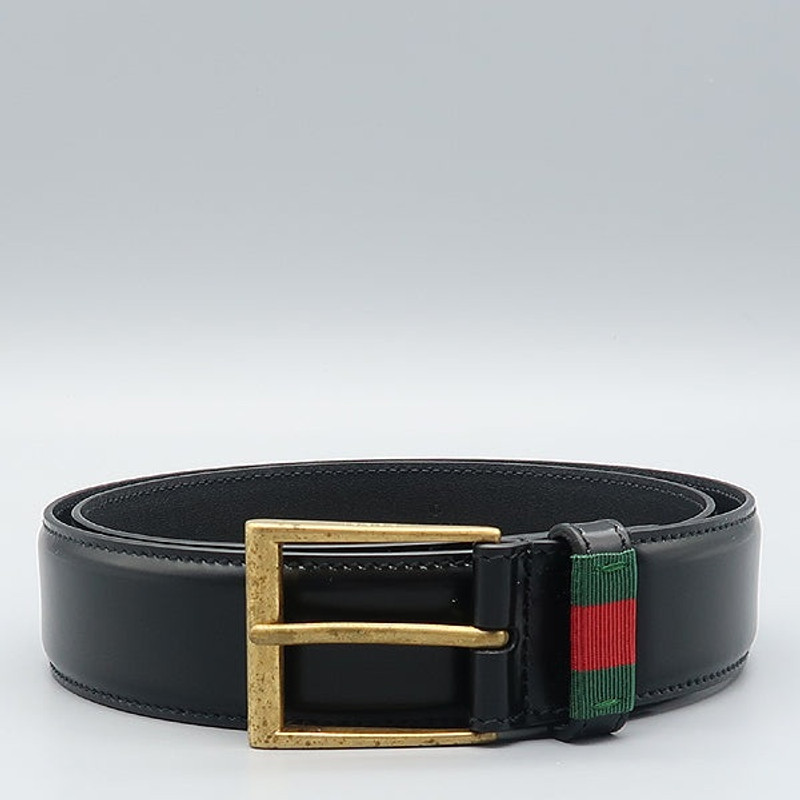 Gucci Web Leather Belt 3