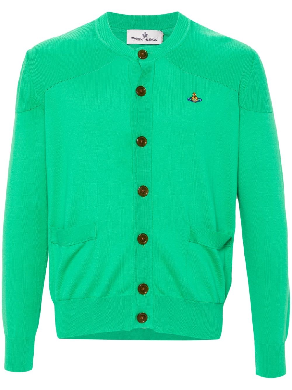 Vivienne Westwood Orb-embroidered cotton cardigan | farfetch