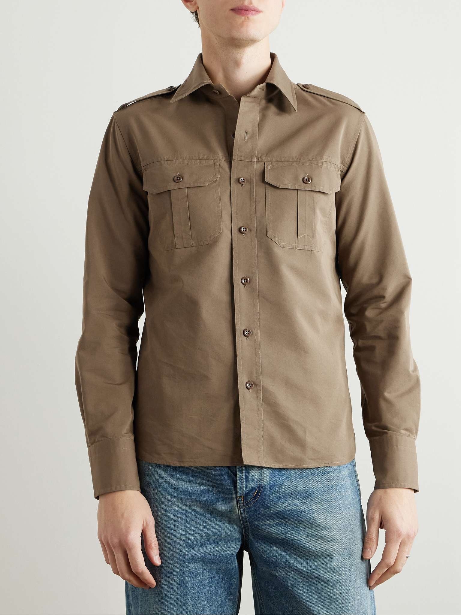 Cotton and Silk-Blend Poplin Shirt - 3