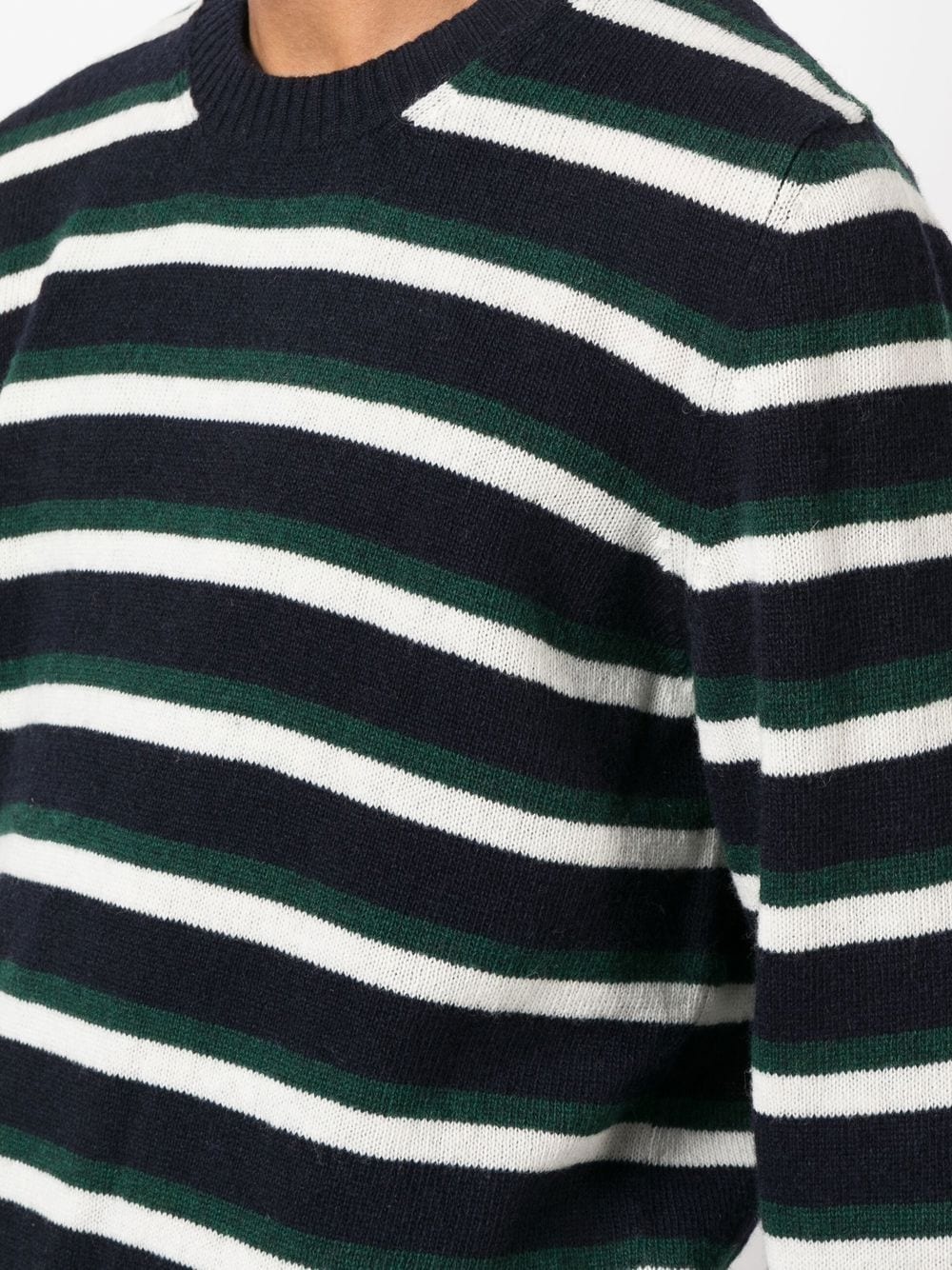 striped fine-knit jumper - 6