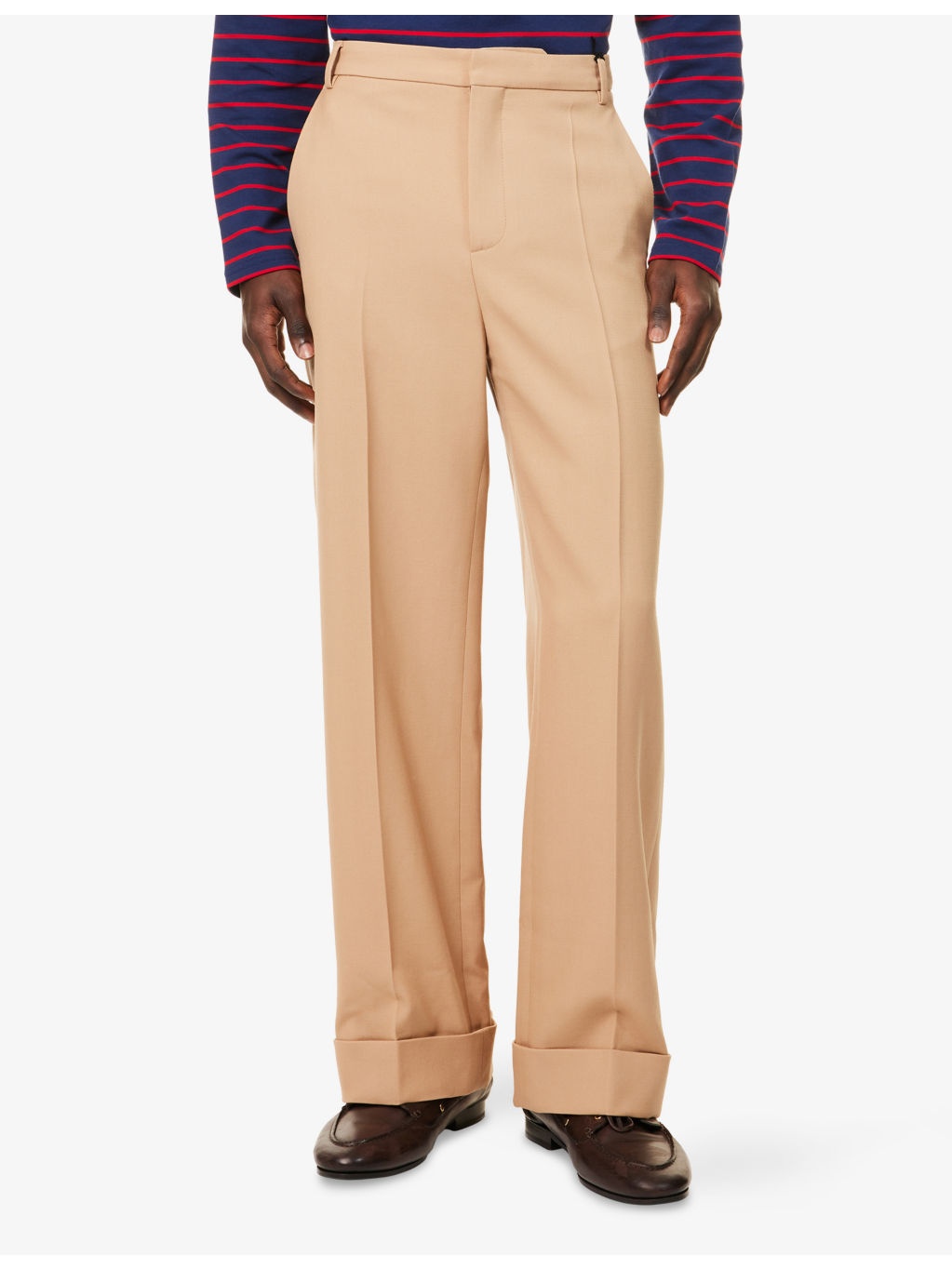 Relaxed-Fit Straight-Leg Wool Trousers - 3