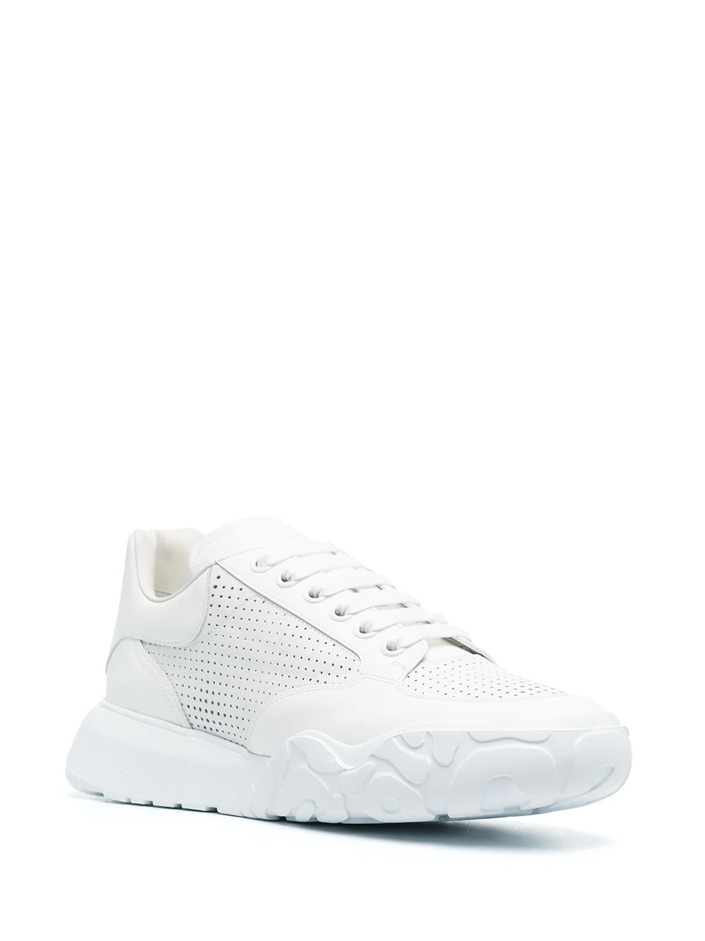 perforated leather sneakers - 2