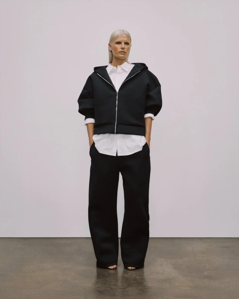 entire studios SCUBA ZIP HOOD BLACK outlook