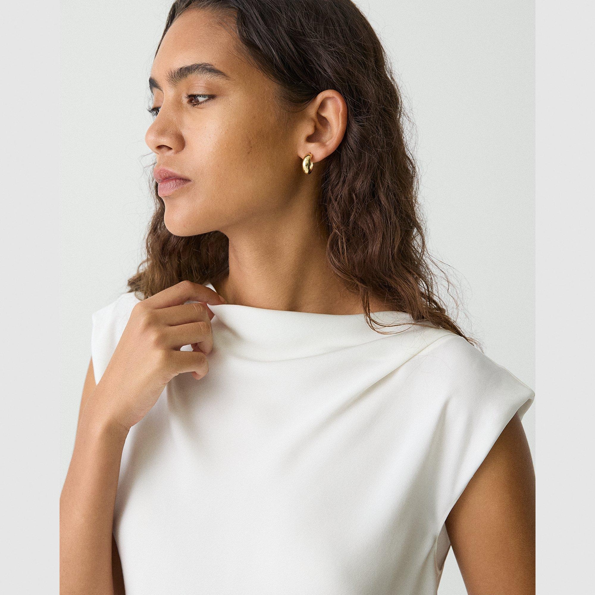 Cowl Neck Top in Silk Georgette - 5