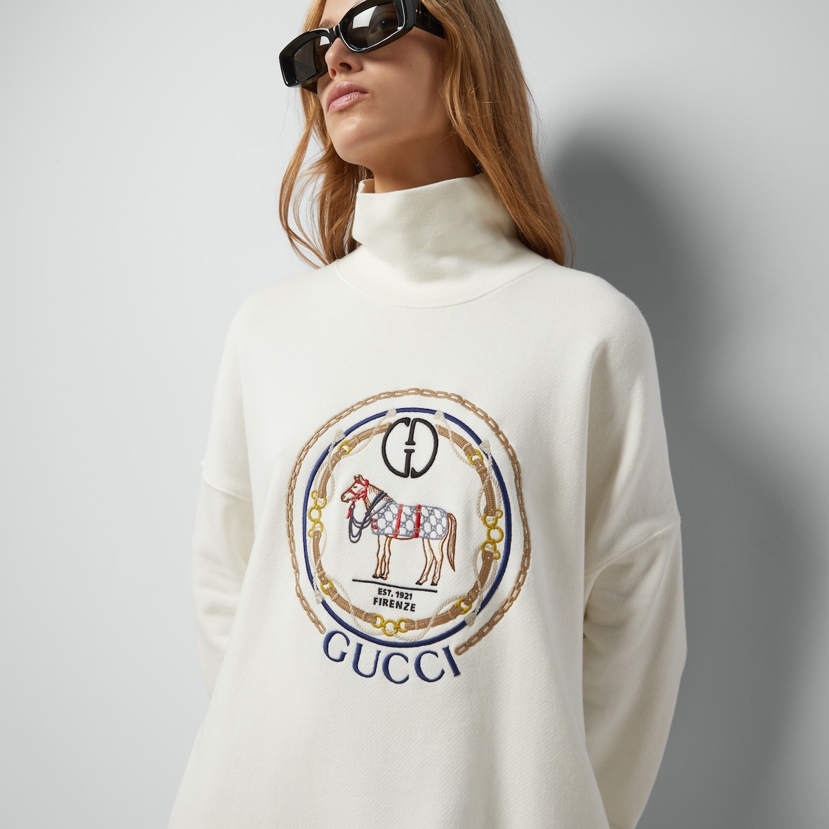 Jersey sweatshirt with embroidery - 3