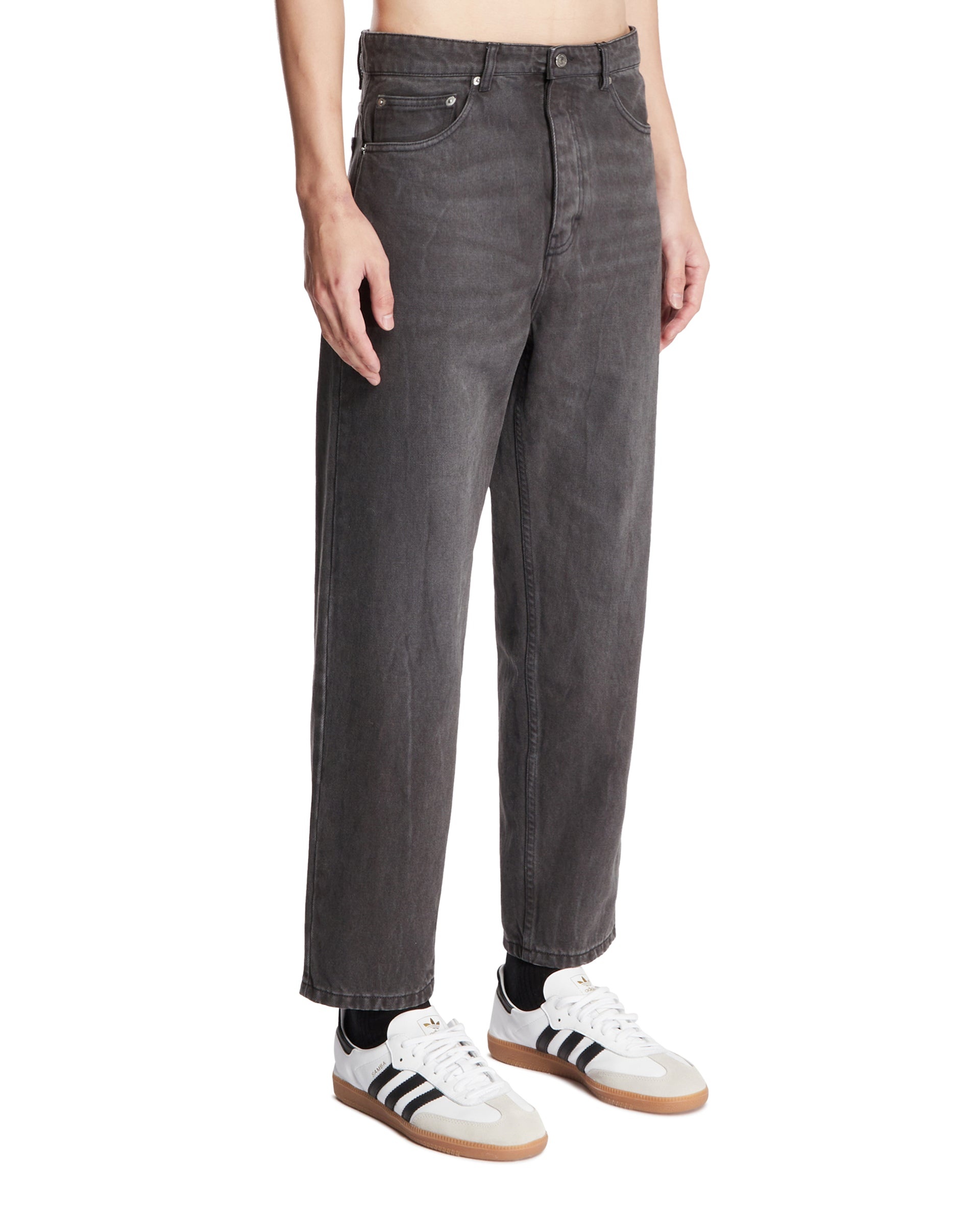 Gray Tapered Fit Jeans - 4