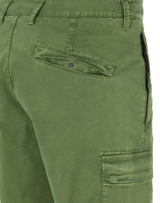 30404 STRETCH BROKEN TWIL_ GARMENT DYED 'OLD' TREATMENT OLIVE GREEN - 4