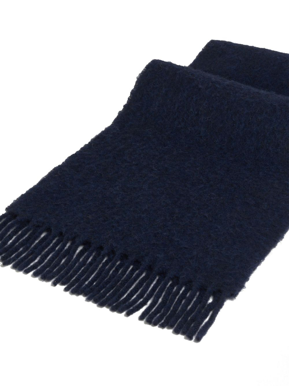 logo-patch fringed scarf - 3