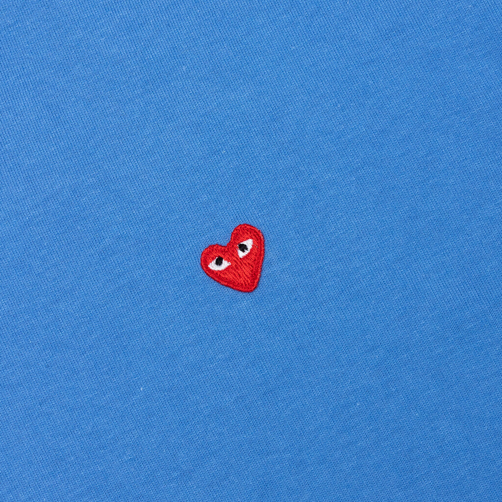 COMME DES GARCONS PLAY SMALL RED HEART T-SHIRT - BLUE - 3