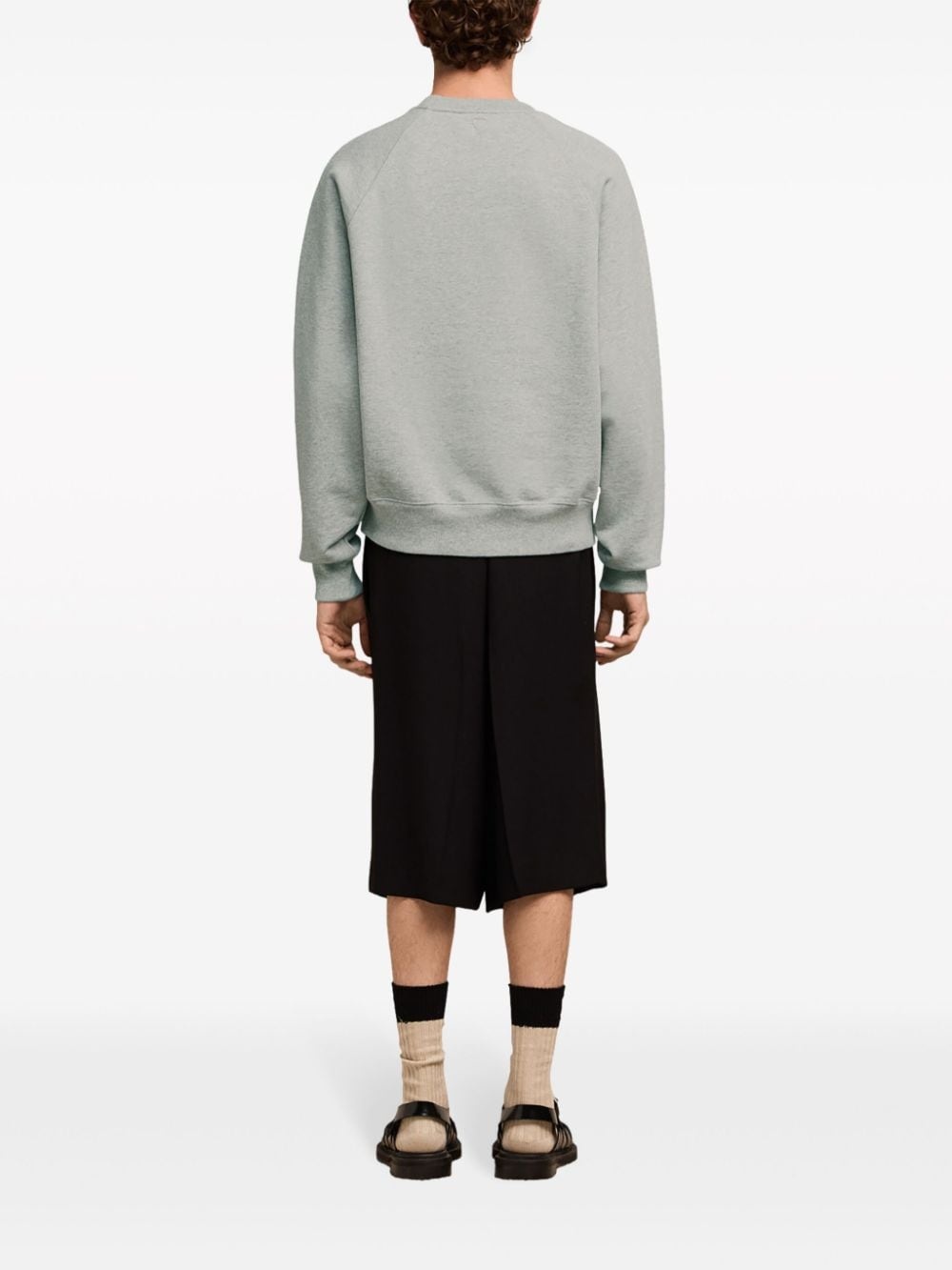 logo-print cotton sweatshirt - 4