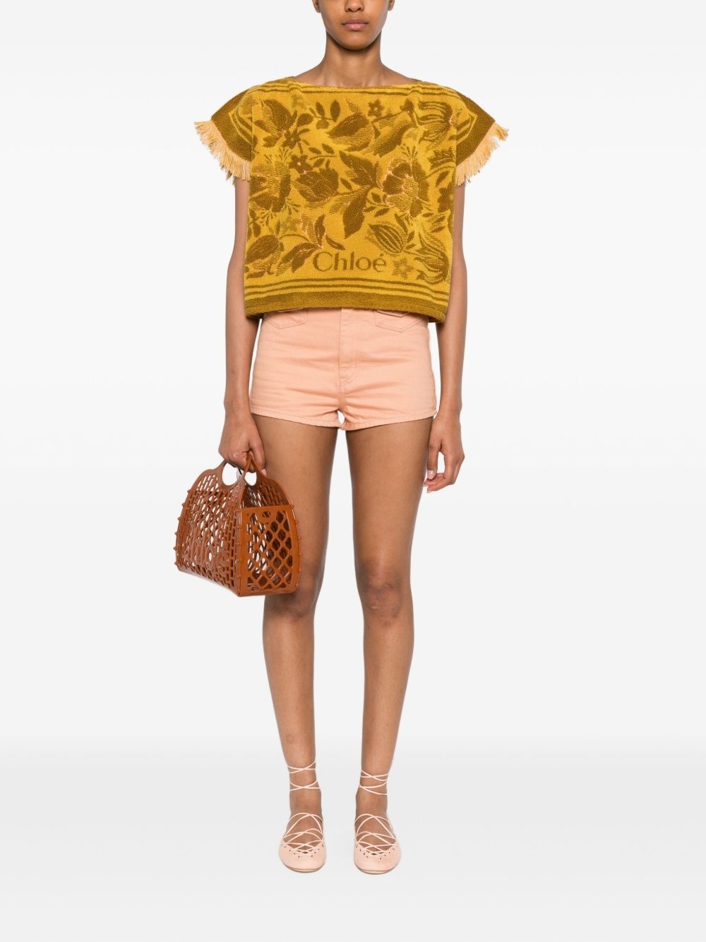 boat-neck jacquard top - 2