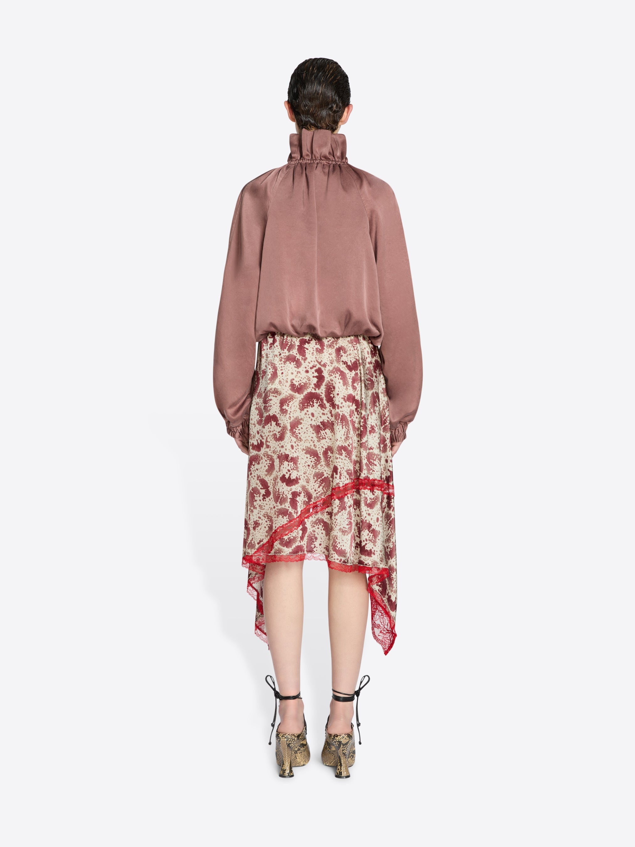 ASYMMETRICAL SILK SKIRT - 4