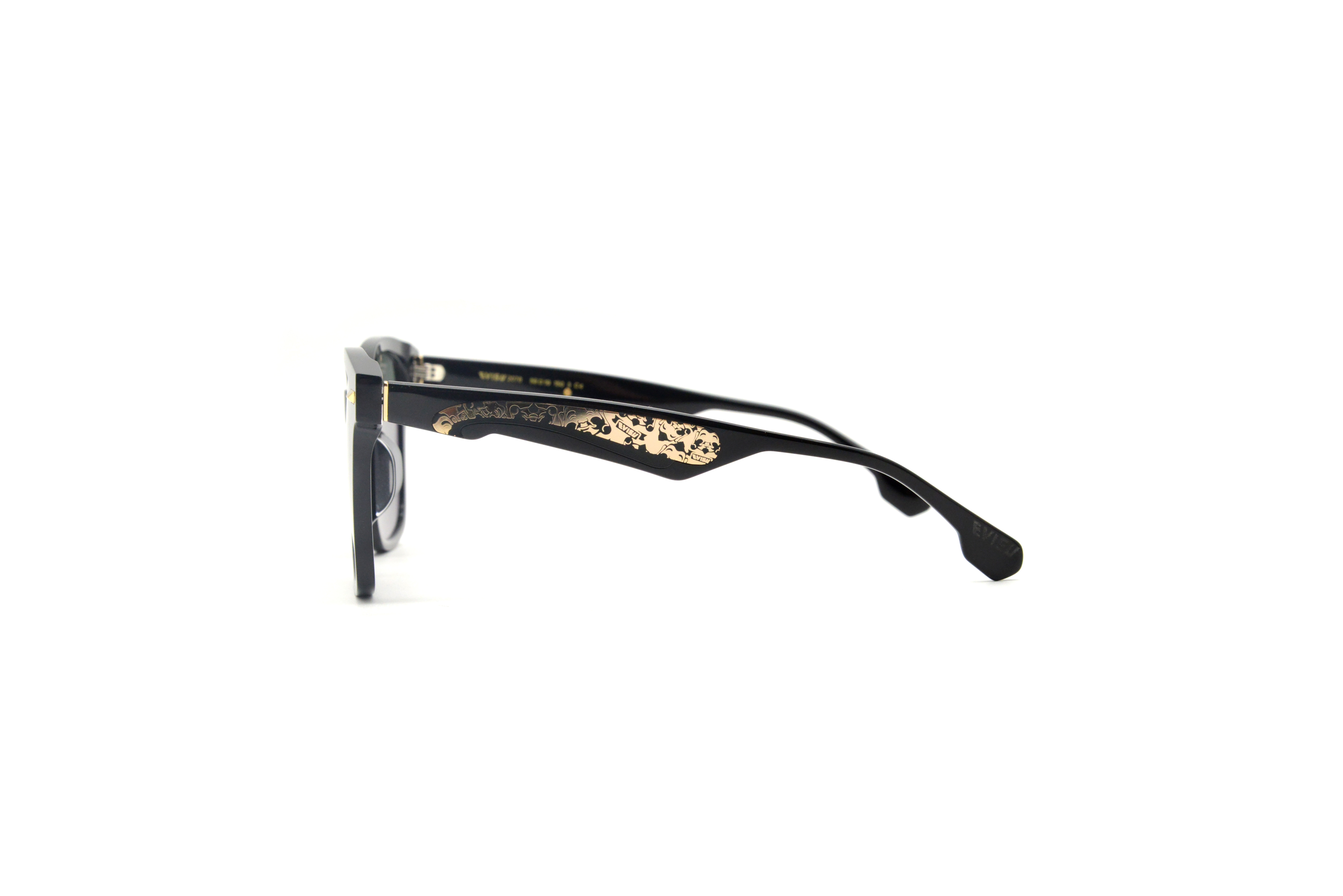 BLACK SQUARE-FRAME ACETATE SUNGLASSES - 3