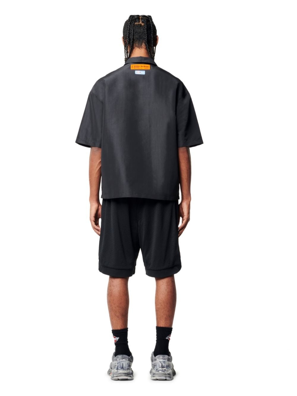 Ex-Ray Nylon Zip Ss Shirt - 4