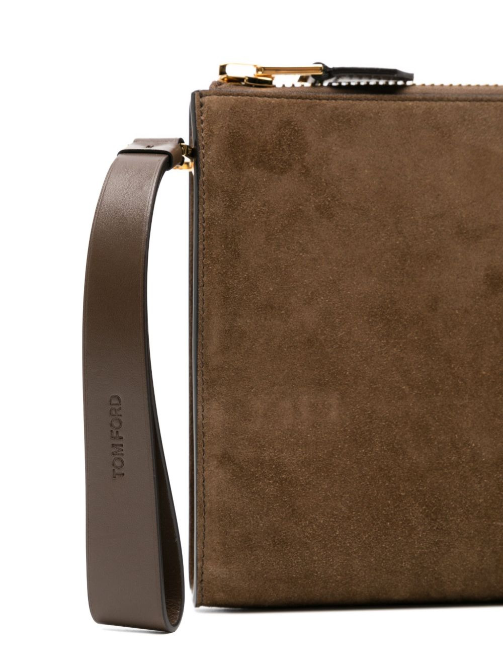 logo-debossed clutch bag - 3