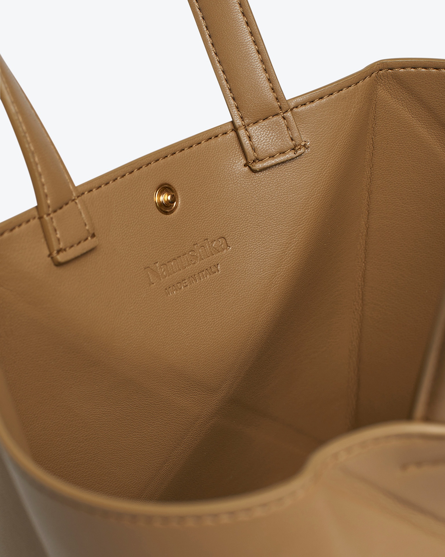 THE ORIGAMI MINI - Alt-nappa tote - Khaki - 4
