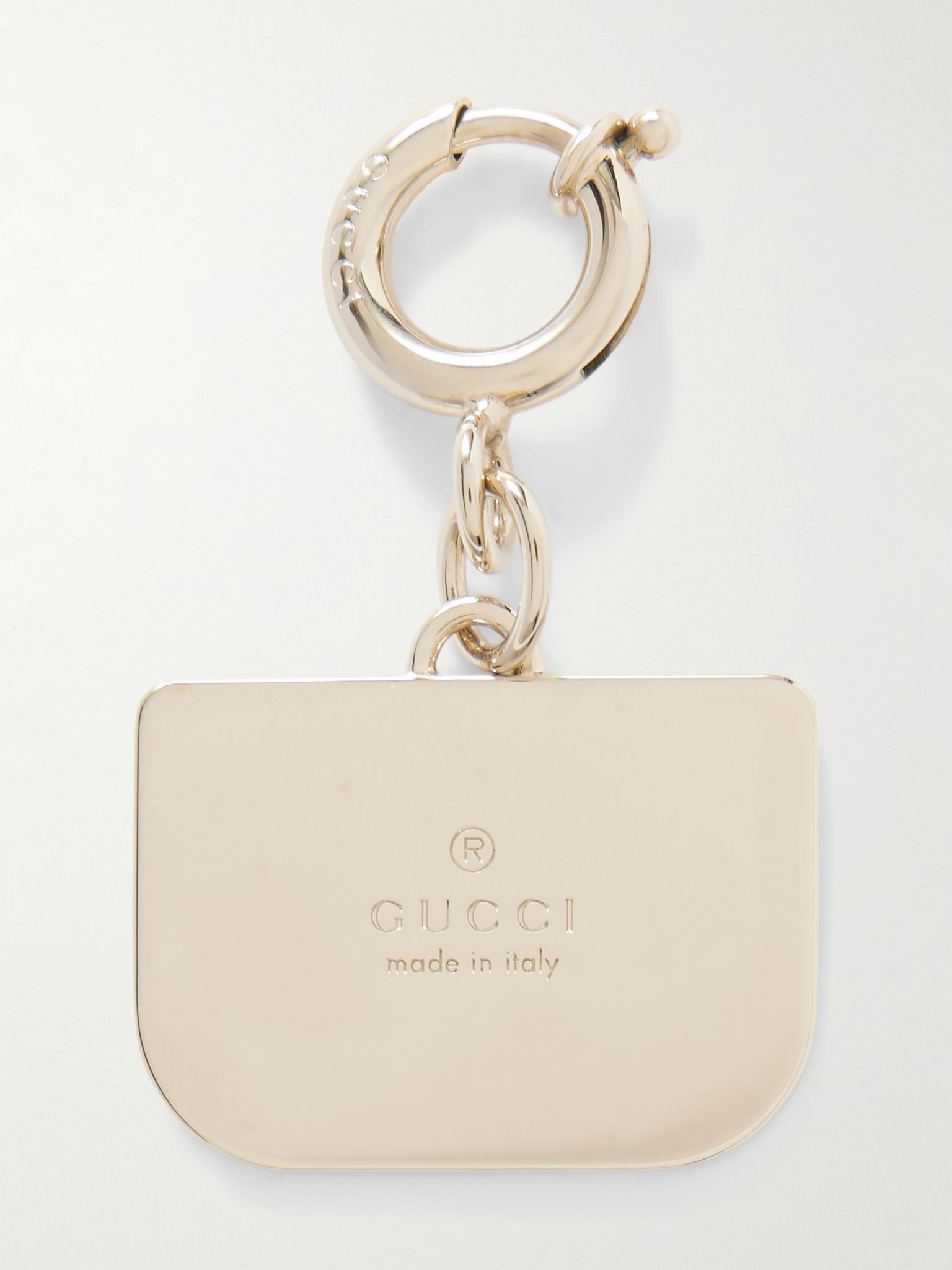 Gold-tone and enamel bag charm Black - 3